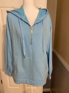 Lilly Pulitzer Sky Blue Half-Zip Hoodie